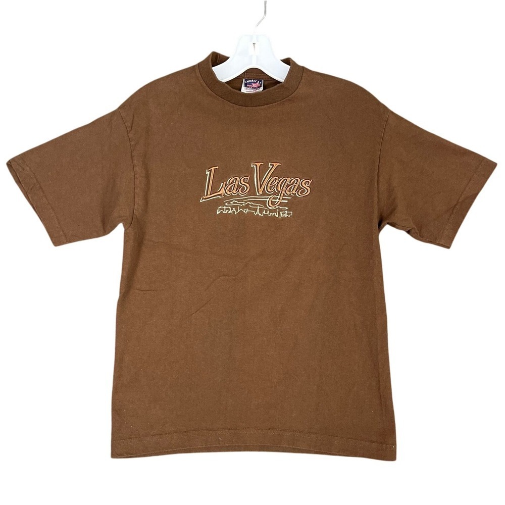 Vintage Y2K Las Vegas Embroidered Skyline Shirt S American Brand Heavyweight‎